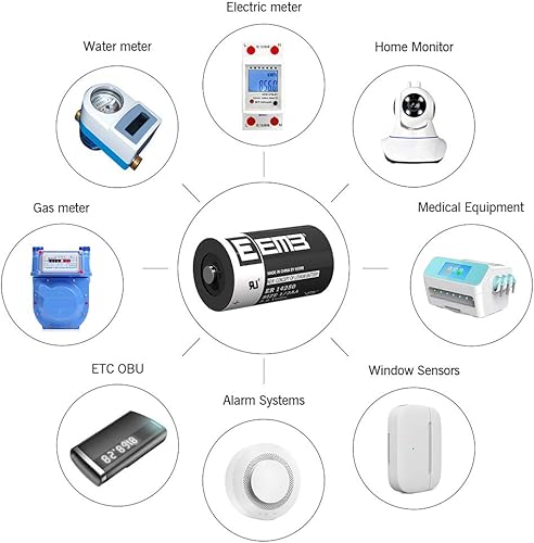 Miniatura 8 de Paquete de 100 baterías de litio EEMB ER14250 1/2AA 3.6V Li-SOCL2 batería no recargable XL-050F SB-AA02 LS14250 TL-5902 TL-2150 para medidor de