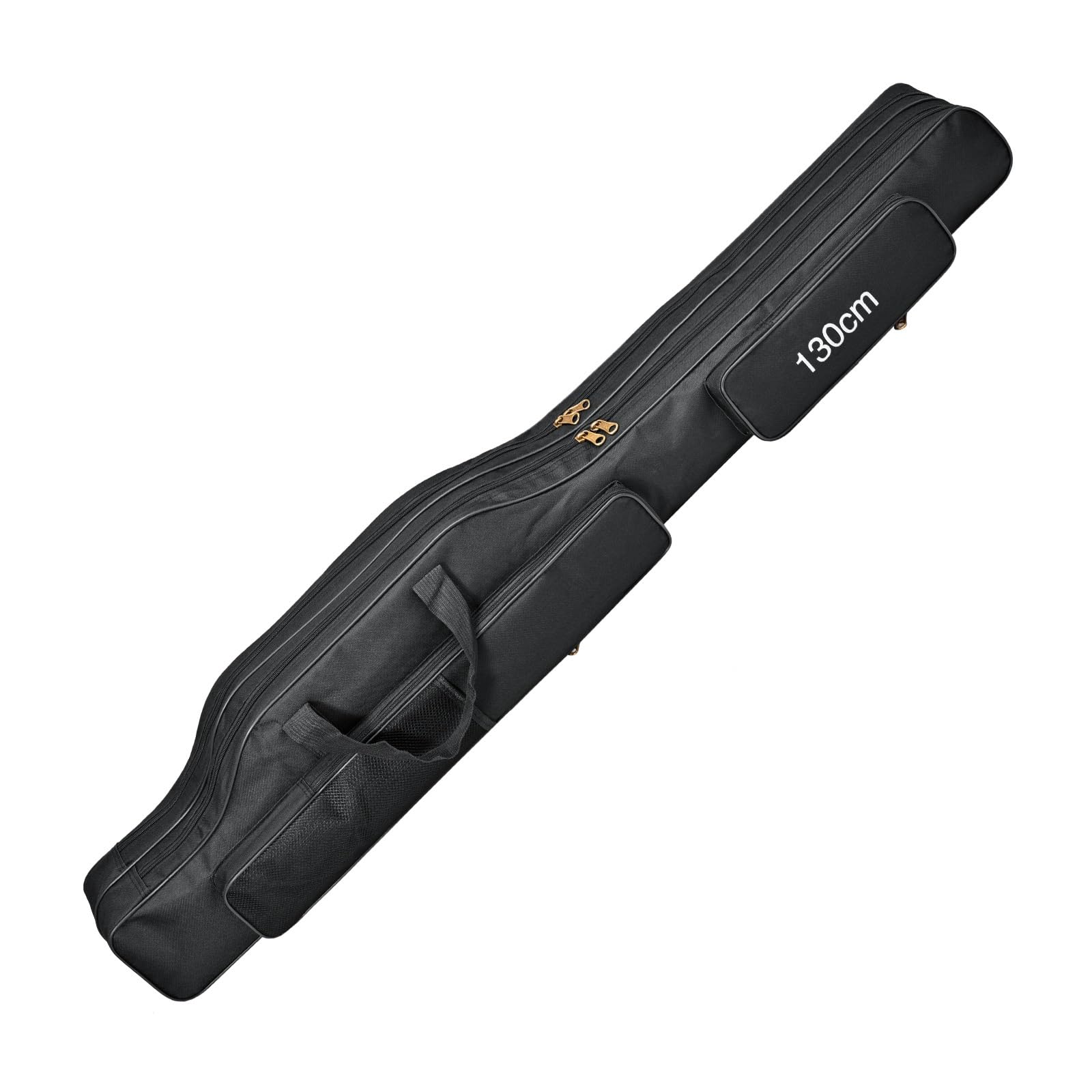 Fish Rod Bag, Portable Rod and Reel Holdall Bag 600D Oxford Foldable Fishing Pole Gear Carrier Case with Adjustable Shoulder Strap for Outdoor (130cm/150cm Optional)
