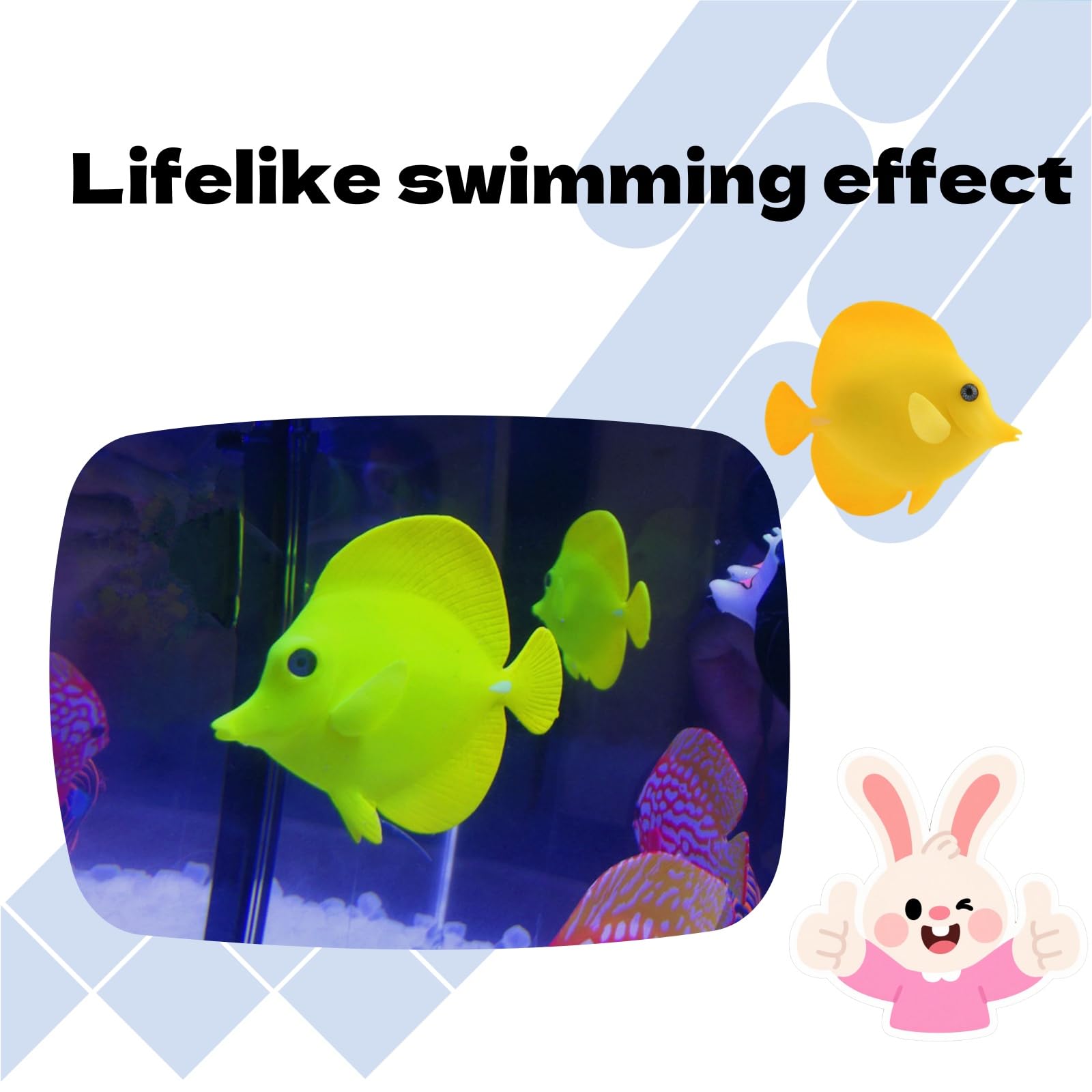 JLEivvi 1 Pcs Glow Fishing Float Yellow Luminous Silicone Fish for Aquarium Decoration Aquarium Fish Bowl Ornament - Image 4