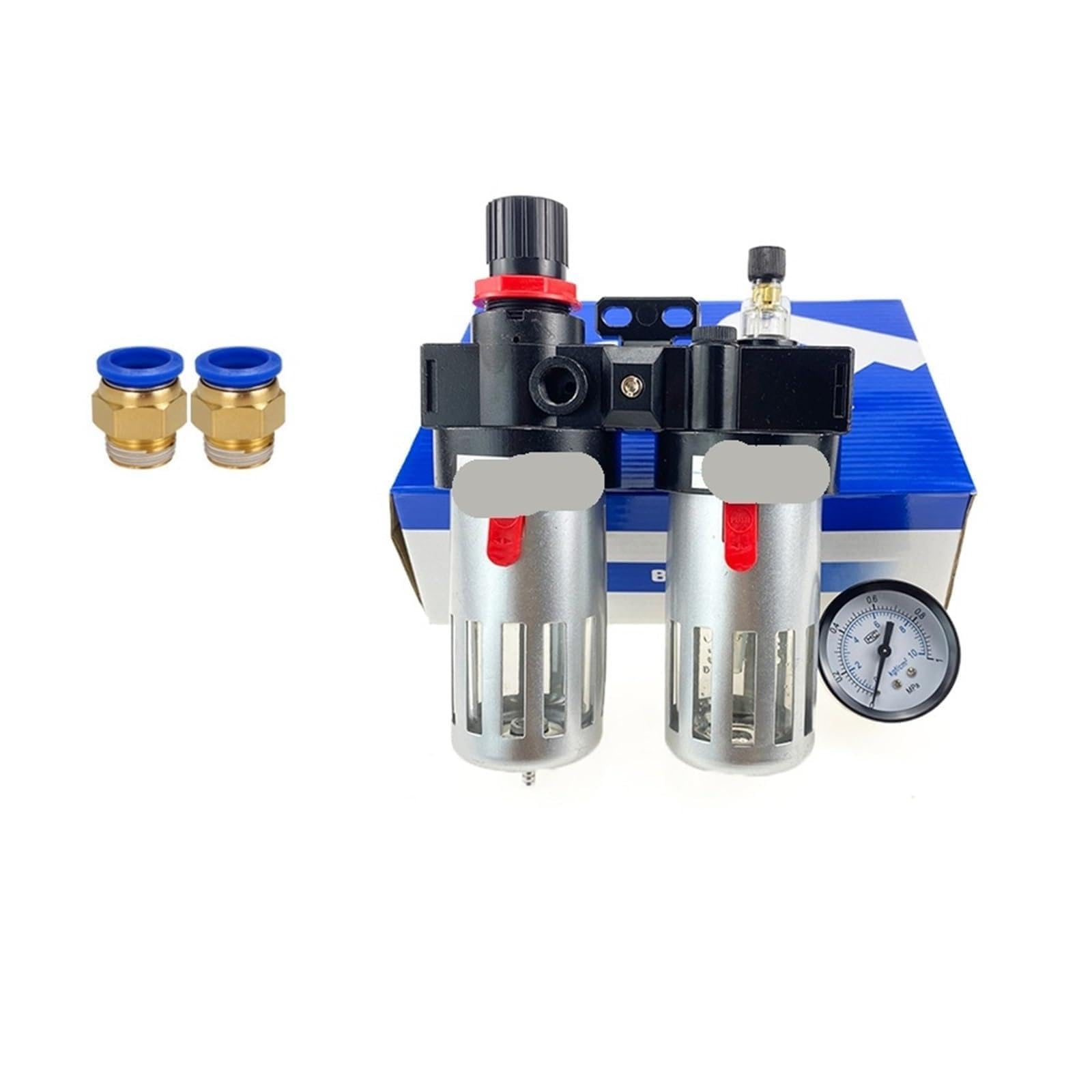 BFC2000 BFC3000 BFC4000 1/4 3/8 1/2 Compressore D'aria Olio Separatore Acqua Filtro Regolatore Unità Di Preparazione FRL Combinazione(BFC Plastic w 8mm,BFC4000)