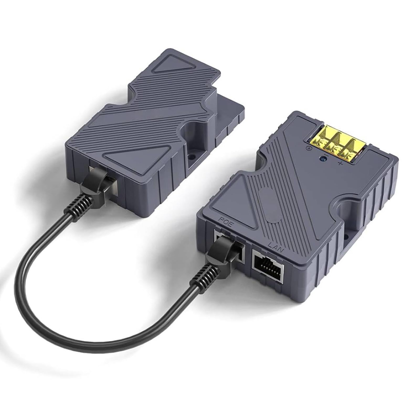 Fafeicy Iniettore PoE GigE 150 W con Protezione Sovratensione, Ethernet 10 100 1000 Mbps, Convertitore Step-up CC 3 A con Cavo Parabolico, per Connessioni di Rete Stabili