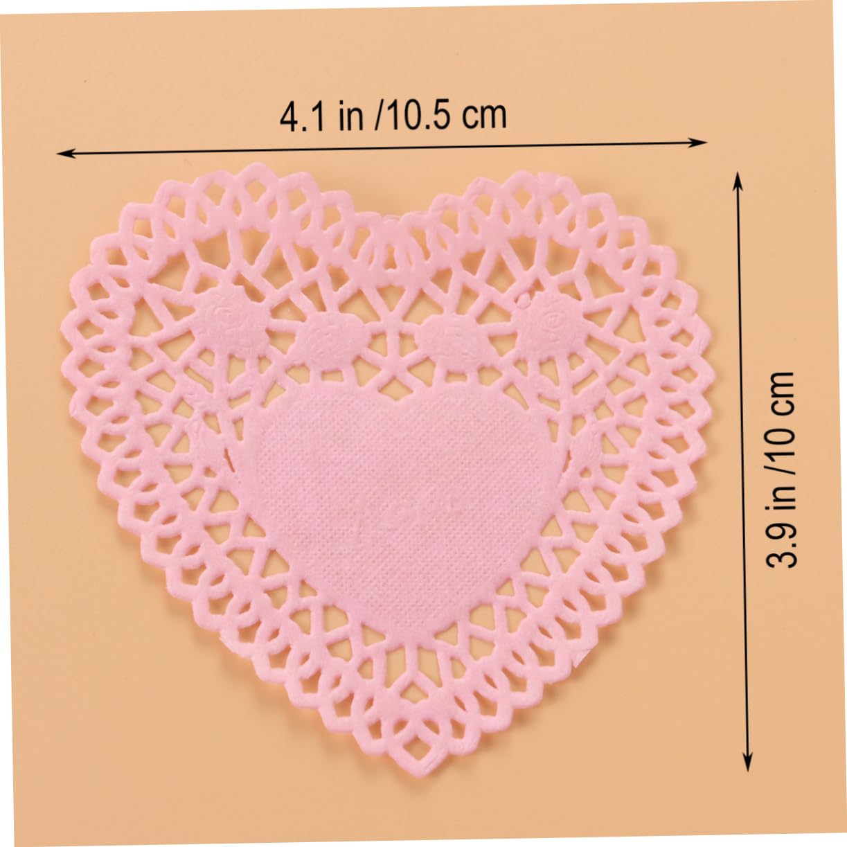 GRIRIW Heart Shaped Cake Baking Paper 250pcs Parchment Doilies Paper Doilies for Food Random Color