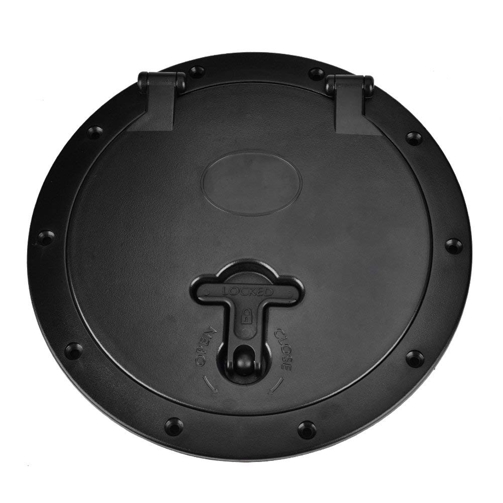 Dilwe Batterieabdeckung, Wasserdicht, Kajak Deckel, 26 cm Durchmesser, mit Schrauben und Aufbewahrungstasche f¨¹r Outdoor, Boot, Freizeit