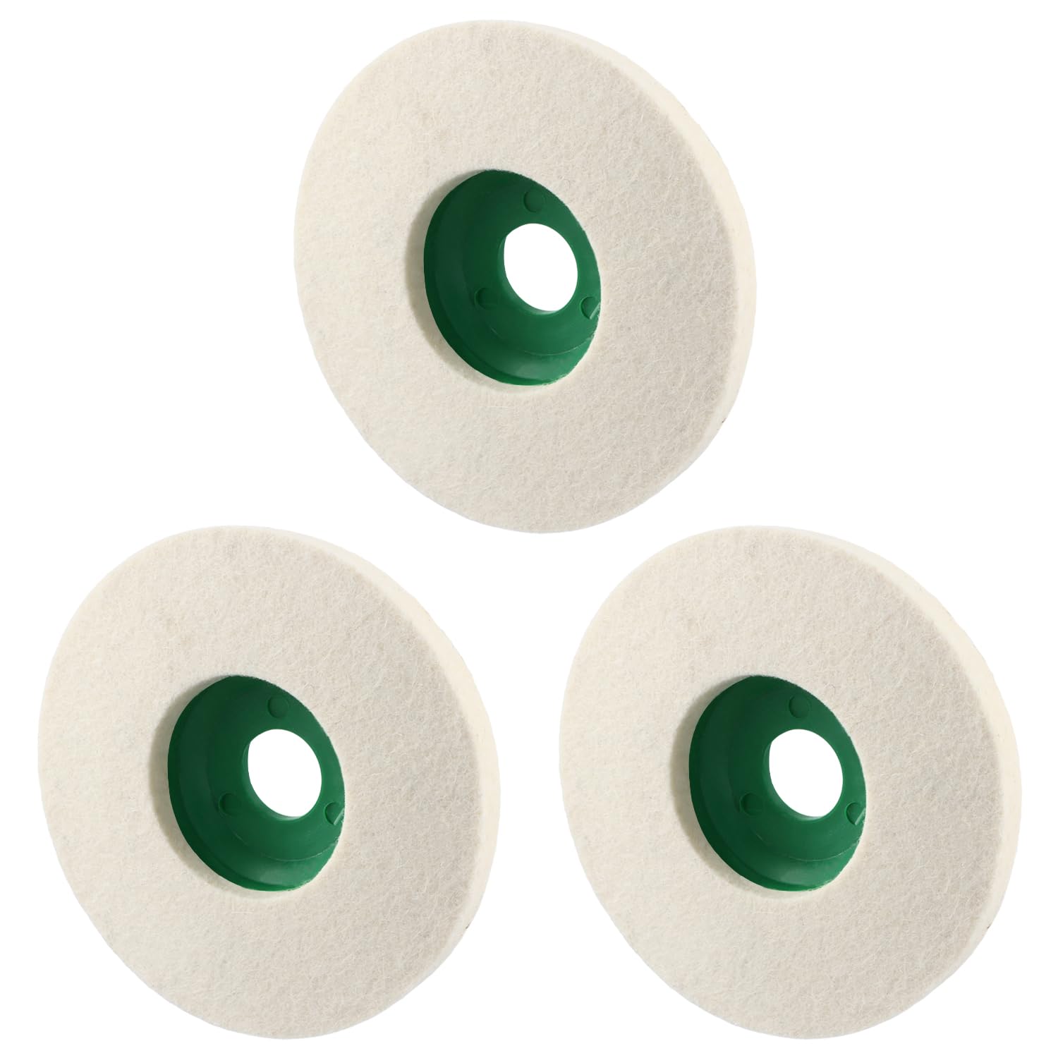 CoCud Tampons Polissage Feutre Laine 1 Pouce - Avec épaisseur Renforcée - 4 Pièces Pour Métal Et Bois