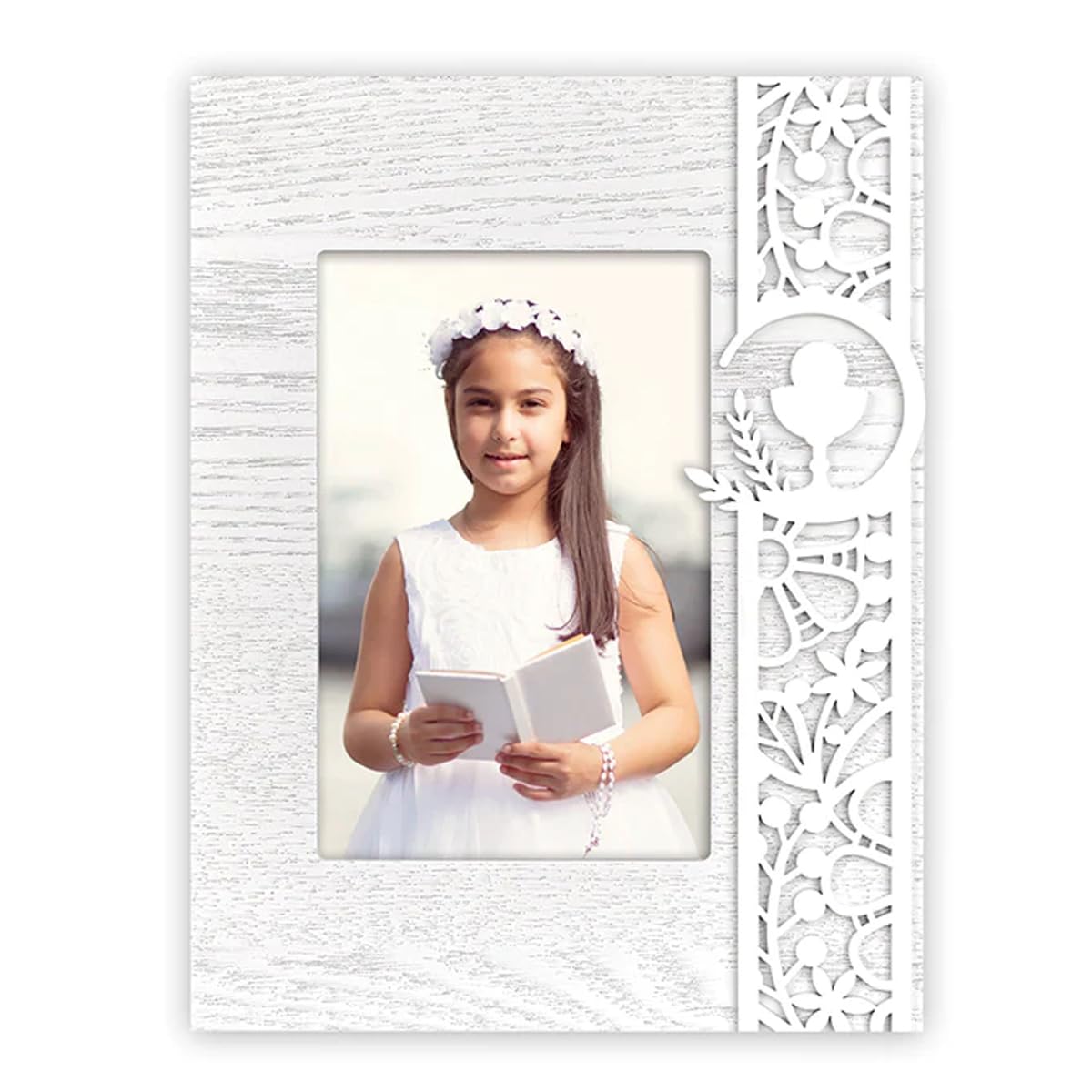 Cadre photo communion bois 13 x 18 cm souvenir décoratif de table enfant