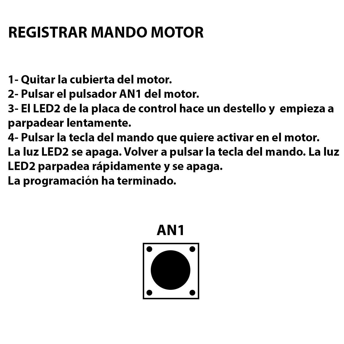 Mando Garaje Puerta Corredera Abridor Control Remoto Frecuencia 4 Botones 433Mhz