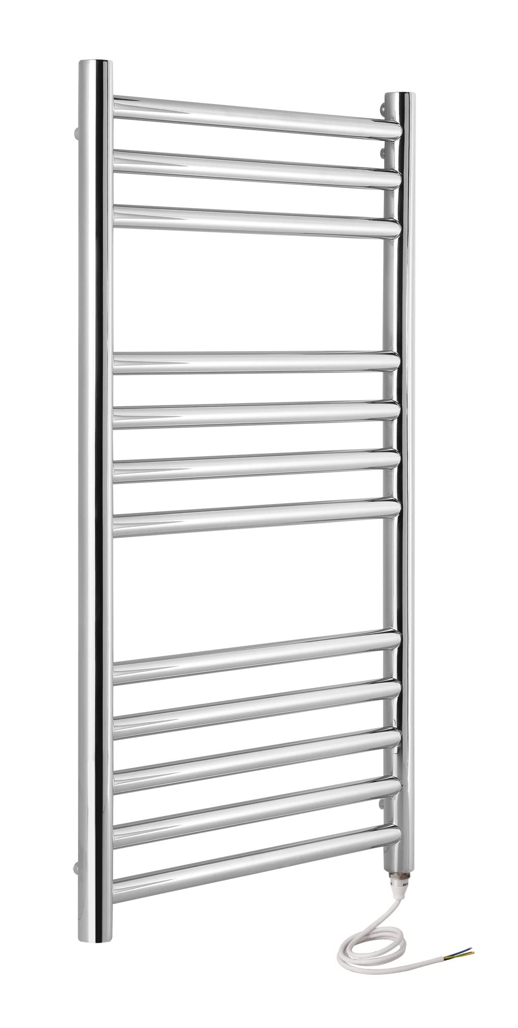 Manissa Mirror Polished Stainless Steel Electric Boston Stainless Steel Towel Rail 500Mm W X 800Mm Bathroom Towel Radiator Warmer