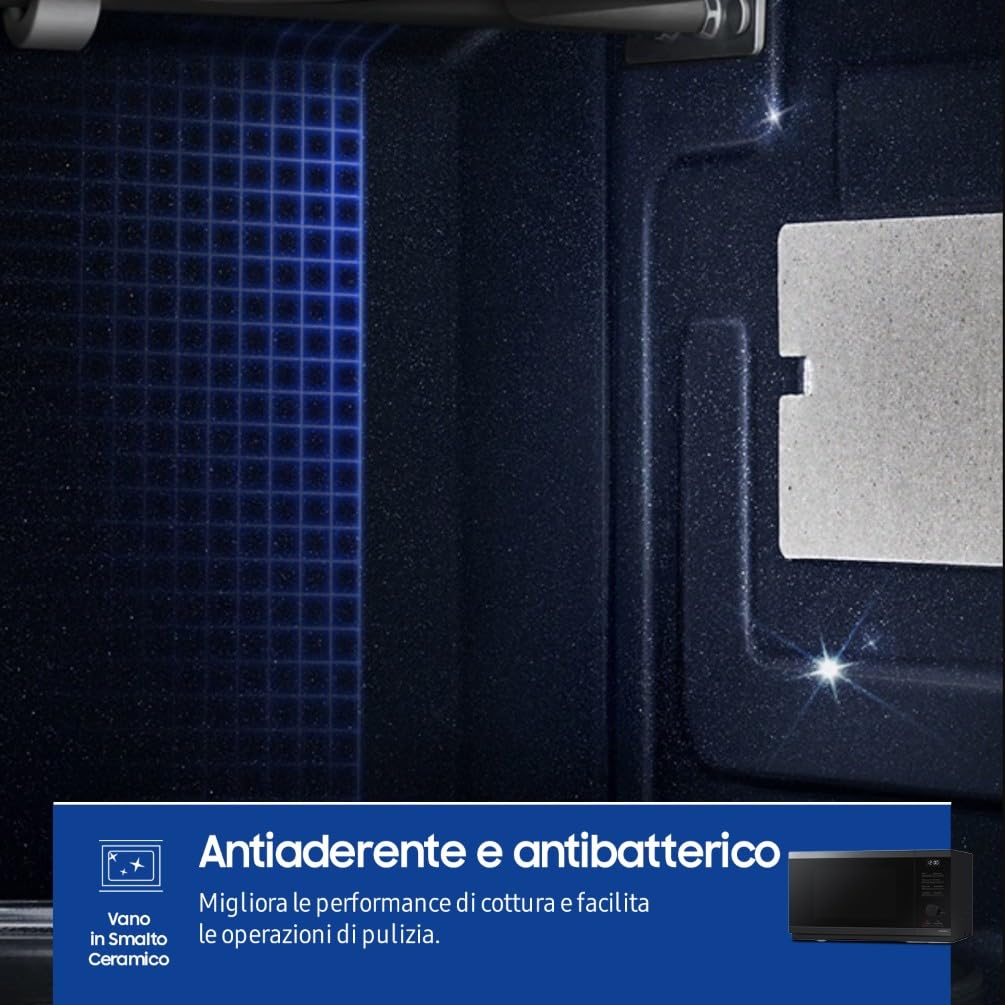 Samsung Forno a Microonde Cottura Croccante, MG23DG4524CGE1, Grill, Quick Defrost, Ricette automatiche, 23 L, LxAxP: 51,7 x 29,7 x 44 cm