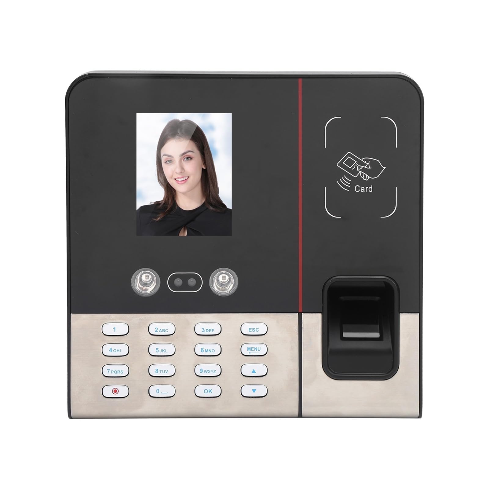 Pointeuse Machine De Présence Temps TCP/IP 2,8 Pouces, Empreinte Digitale Faciale, Mot Passe, Reconnaissance Carte D'identité, Système Contrôleur D'accès, Enregistrement Des Employés