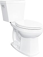 Gerber Avalanche Select 1.28 GPF Elongated Two-Piece Toilet - QuietClean Flush, ADA Chair Height, Easy Install Kit, White GRS48211E