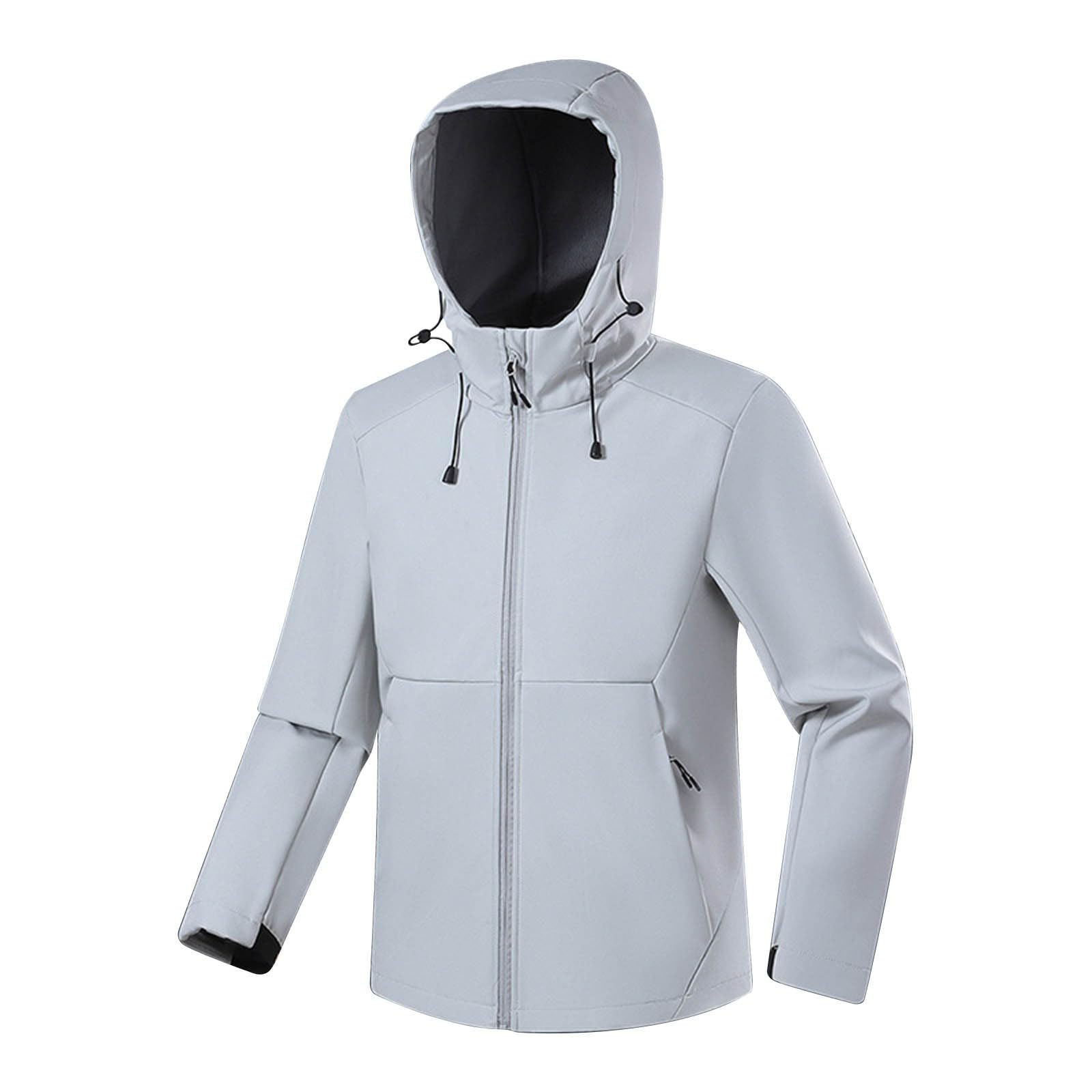 HAOLEI 2025 Chubasquero Hombre,Chaqueta Softshell Exteriores para Hombres y Mujeres Cortavientos Impermeable con Cremallera y Capucha Abrigo Impermeables de Senderismo Acampada Marcha Exteriores