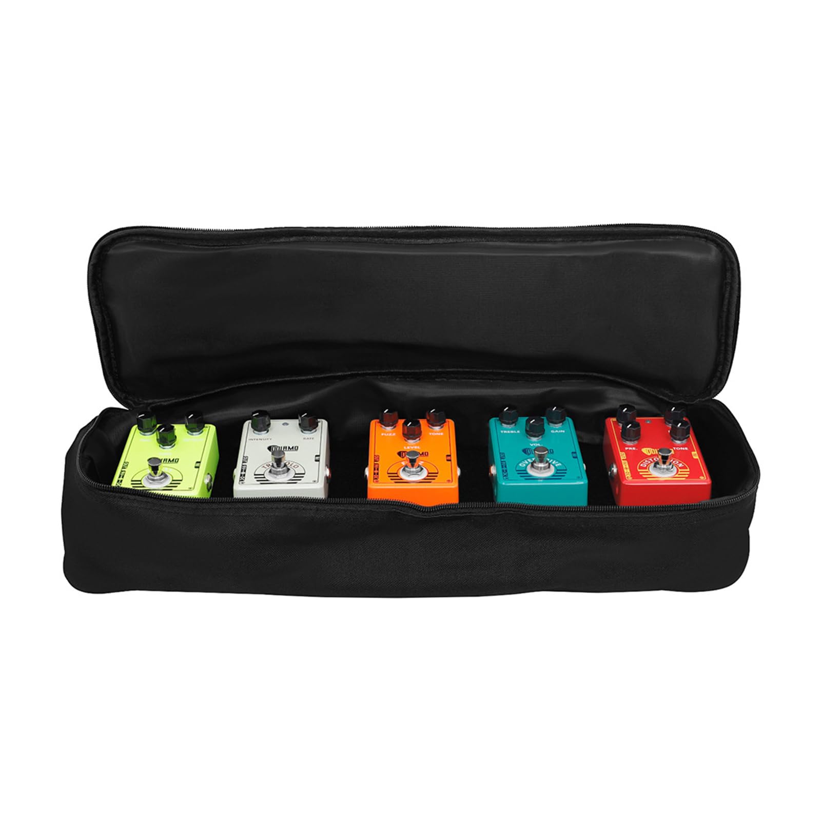 Pedalboard mit komplett isoliertem Netzteil, 46,1 x 12,6 cm Aluminiumlegierung, Gitarren-Pedalboard, inklusive Tragetasche