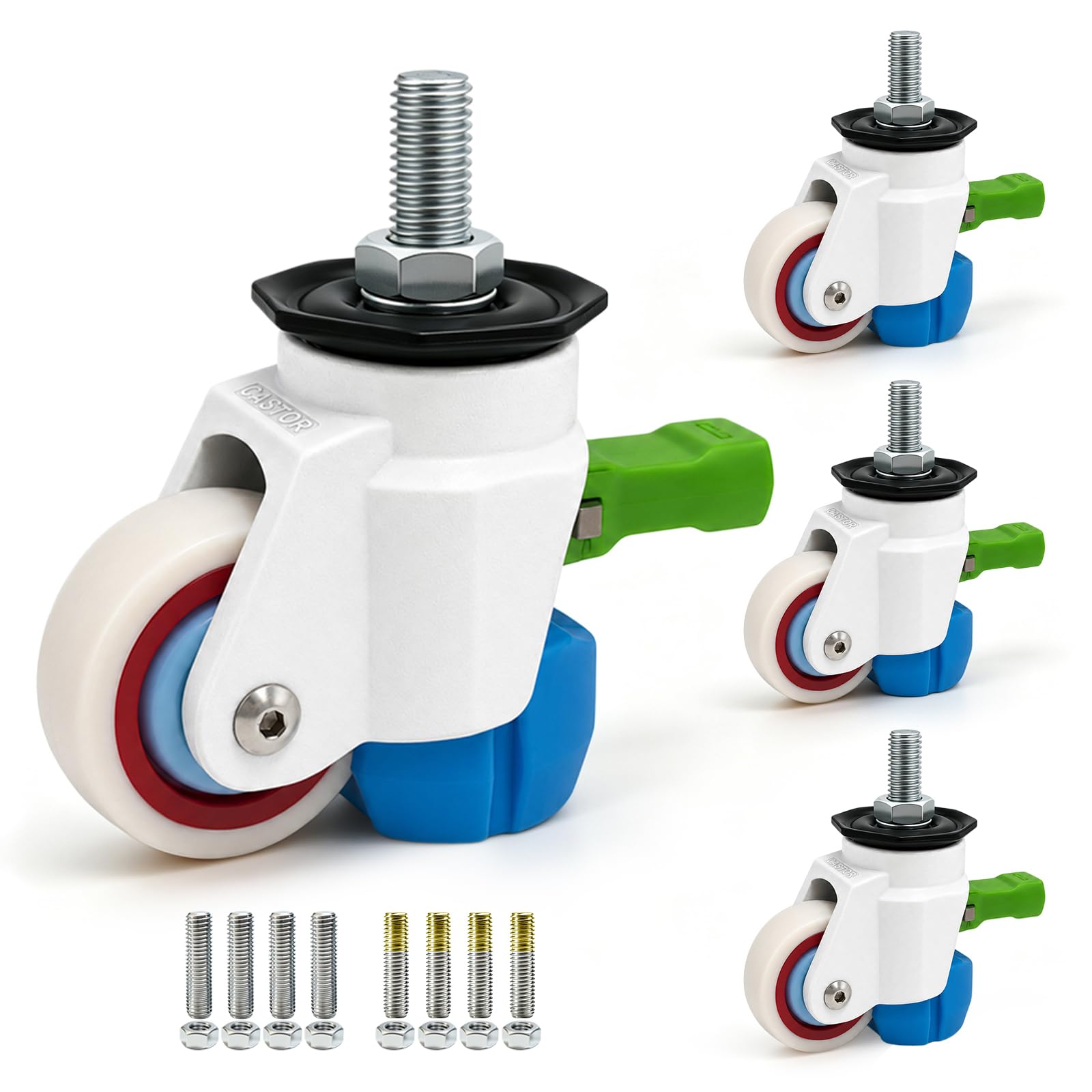 Heavy Duty Stem Casters - 2200 Lbs Capacity -9 Heavy Duty Stem Casters - 2200 Lbs Capacity -9