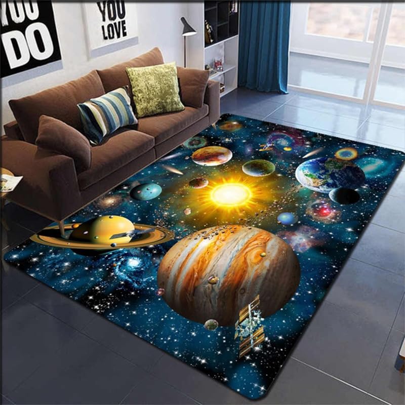Tapis de l'espace extérieur 3D rectangulaire 80x160cm pour chambre