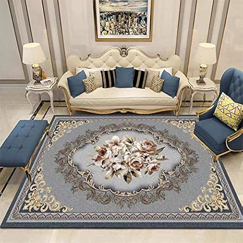 Alfombra gris rectangular Kunsen resistente a la suciedad y lavable a máquina Cover