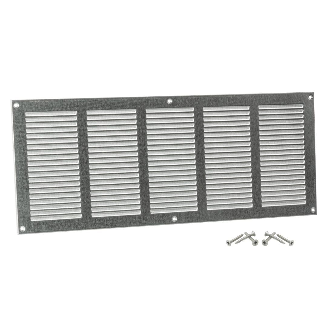Steinberg14 Galvanised Steel 500X200mm Air Vent Cover With Insect Mesh - 20X8 Inch Ventilation Grille - Air Vent Register For Walls And Ceilings - Ventilation Cover For Outdoor And Indoor