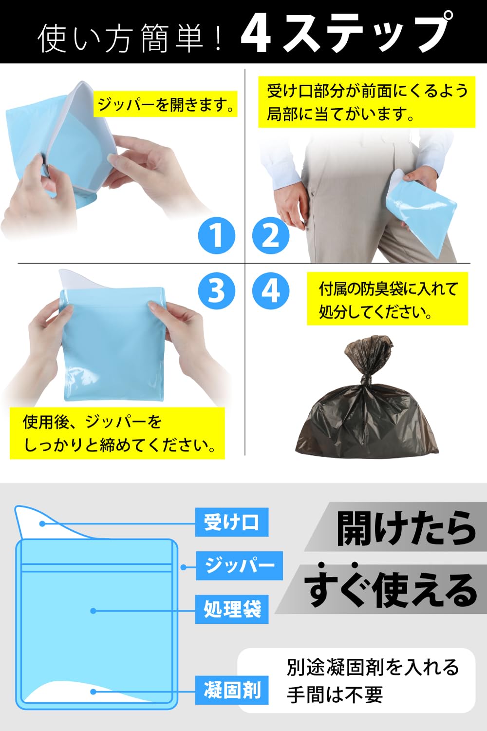 Amazon.co.jp: Qbit どこでも携帯トイレ 小便用 非常用/災害用/簡易