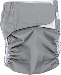 Fralda de tecido adulto Milisten lavável elástico ajustável reutilizável fralda adulto para idosos, incontinência, adolescentes, necessidades especiais tamanho M (cor aleatória)