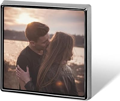 Custom Square Lapel Pins for Men Personlized Button Pins Design Your Own Photo Name Logo Smooth Easy to Wear Badge Pins Decoration Gifts for Friend Family Party (Square)