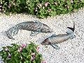CLYB Set of 2 Koi Fish Decor Outdoor Statues Sculptures Antique Copper Garden Pond Fishes Art Metal Koi Fish Statue Outside Garden Décor Ornaments for Outdoors,Patio,Yard,Lawn,Pond,Home Decorations