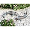 Set of 2 Koi Fish Decor Outdoor Statues Sculptures Antique Copper Garden Pond Fishes Art Metal Koi Fish Statue Outside Garden Decor Ornaments for OutdoorsPatioYardLawnPondHome Decorations