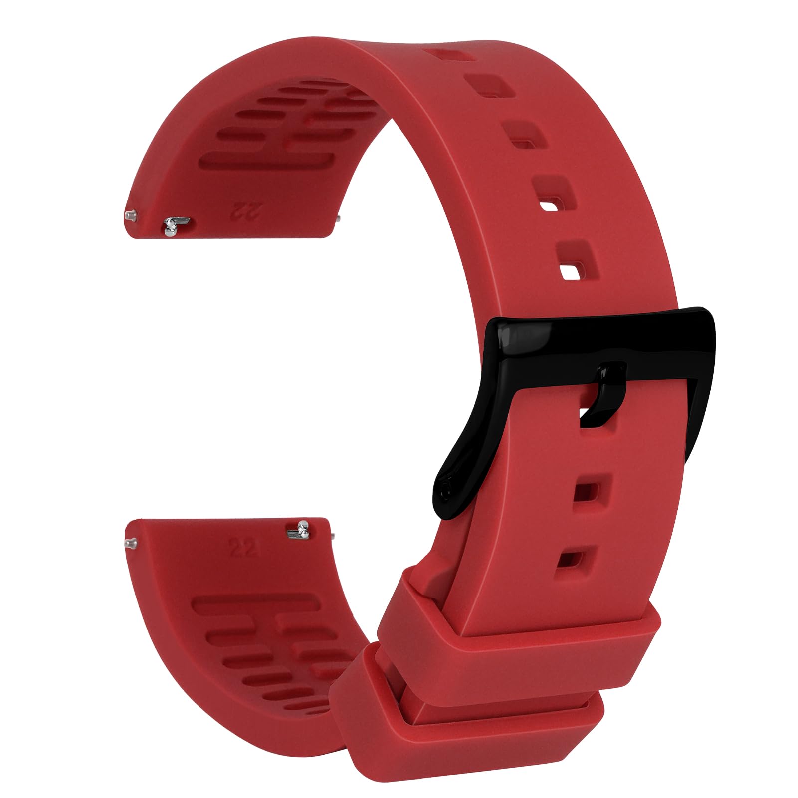 TStrap Silicone Watch Strap Rubber - Quick Release Watch Band for Mens Womens - Waterproof Smart Watch Straps with Clasp - Military Watches Bracelet Replacement Ladies - 18mm 19mm 20mm 21mm 22mm 24mm