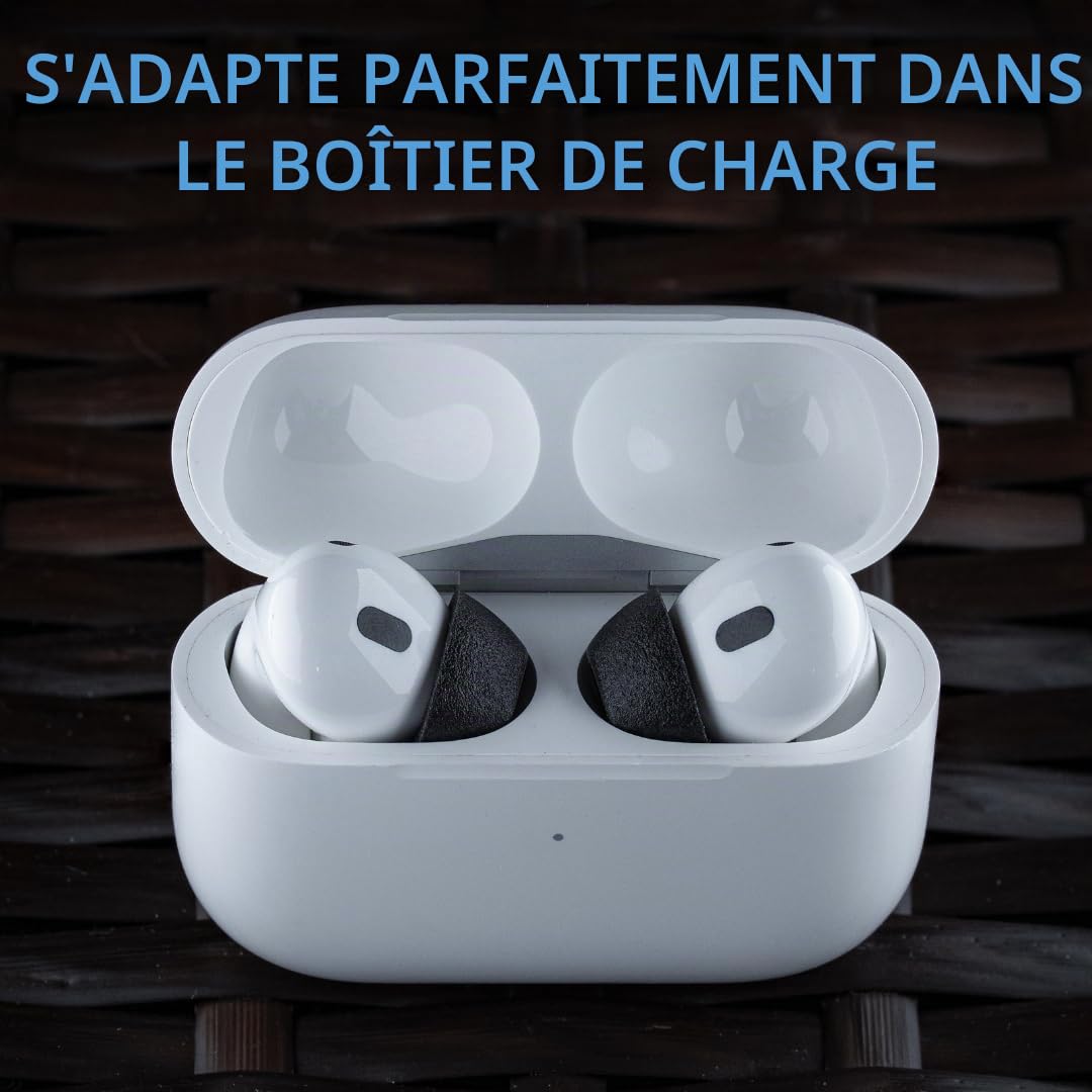Comply TrueGrip Max | Embouts de Remplacement en Mousse à mémoire de Forme Haut de Gamme pour Apple AirPods Pro 3 | Technologie SmartSkin™ | Excellente Isolation phonique | Noir, Taille M, 3 Paires
