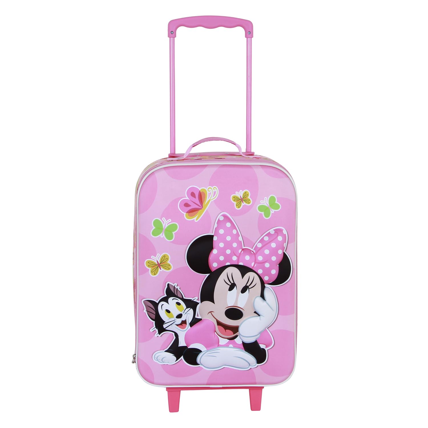 Disney Minnie Mouse Kitten-Maleta Trolley Soft 3D, Rosa, 17 x 33 x 52 cm, Capacidad 26 L