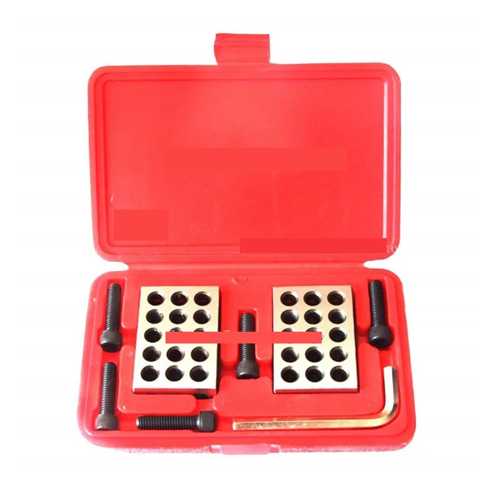 Juego de bloques calibración con almohadillas paralelas precisión 23 orificios (pulgadas/métrico, 25-50-75 mm) Maquinistas y metalúrgicos(25-50 - 75 mm set)