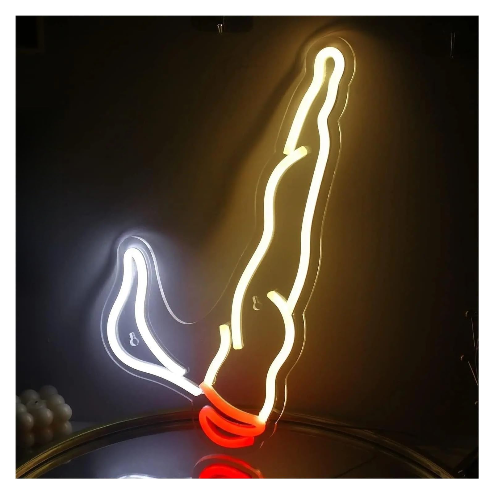 LEMST Sign Lamp Ignited Smoke Neon Signs USB Powered Neon Lights Suitable for Man Cave Pub Store Decor Glow Sign 16.7cmx30cm