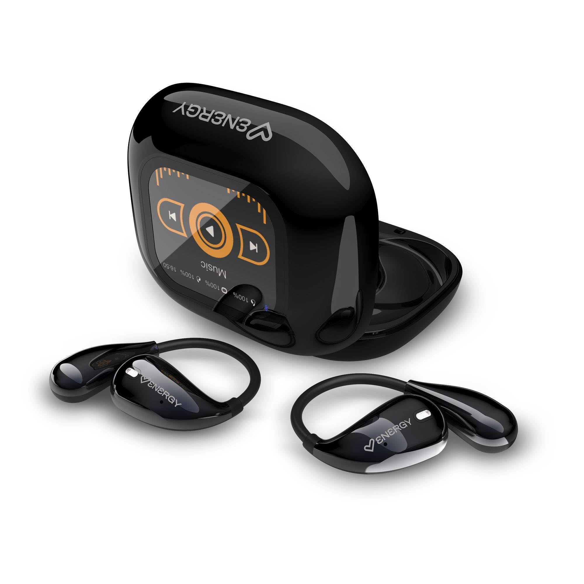 Energy Sistem OpenVoice True Wireless słuchawki douszne z wbudowanym tłumaczem AI, baterią 30h, IPX5, Display Case i korektorem dźwięku.