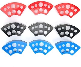 Pigment Stand, 9 Pack 8 Holes Fan Shape Ink Cup Holder Plastic Tattoo Pigment Cup Holder Tattoo Ink Container Rack Tattoo Accessories for Pigment Inks Cup Tattoo Supplies
