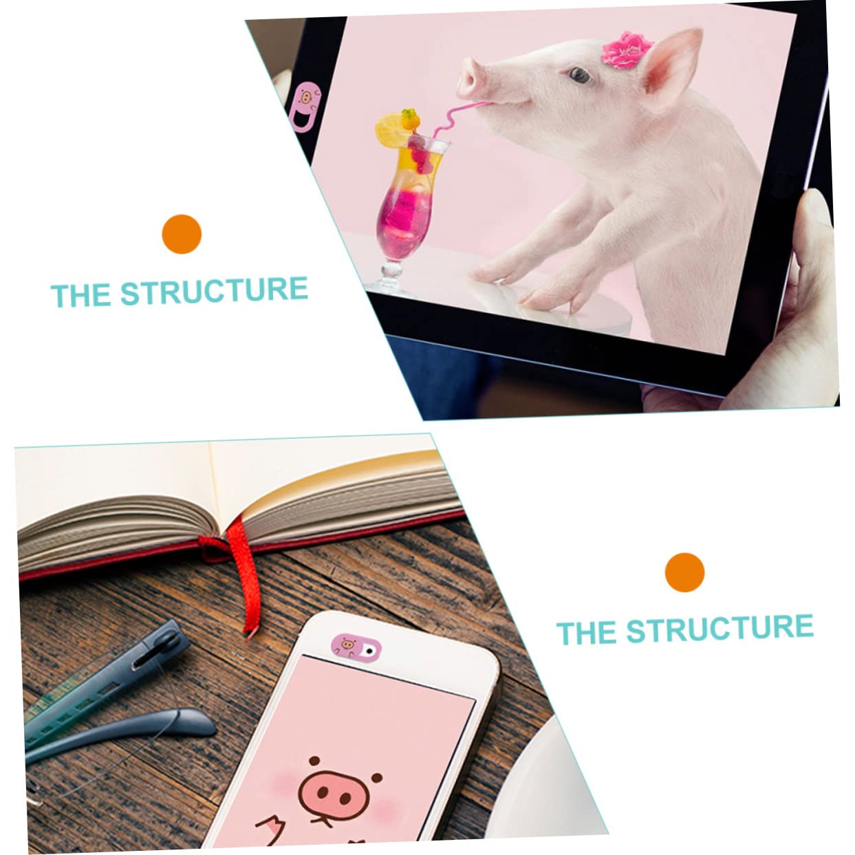 Cubierta de Cámara Web Rosa Abs Autoadhesiva 3 Piezas | Protección de Privacidad para Ordenador y Tableta, Diseño Deslizante, Formato Compacto