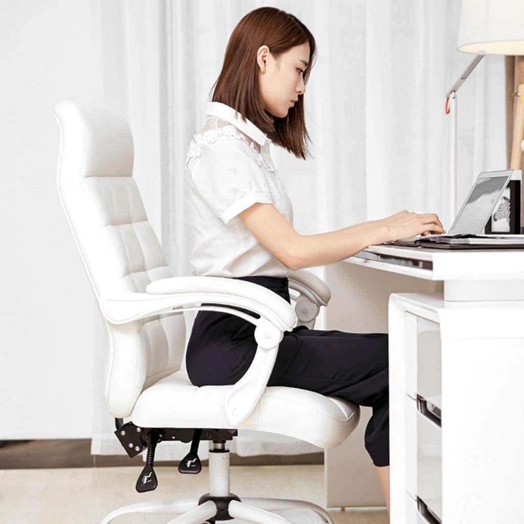 Fotel Gamingowy Krzesło Komputerowe Home Boss Chair Krzesło Sportowe Sypialnia PU Leather Krzesło Biurowe Biuro Krzesło Konferencyjne Obrotowe I Podnoszące Krzesło Biurowe ( Color : Roze , Size : 64*6