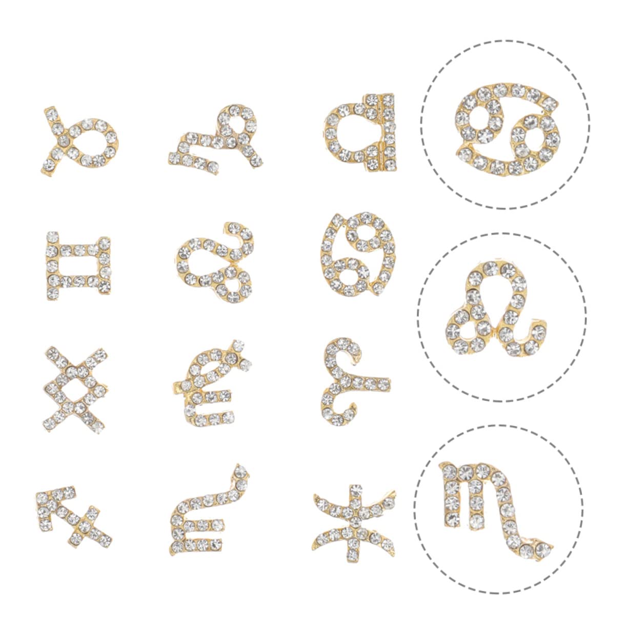 BESTYASH 4 Set Charm Per Unghie Con Decorazioni Per Manicure Eleganti E Uniche Accessori Per Nail Art Te Per E Personale 24 Pezzi * 4