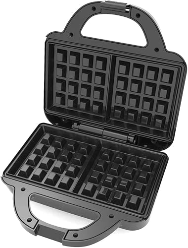 Vista 2 de Brentwood TS-239BK Couture Monedero antiadherente doble waflera, color negro