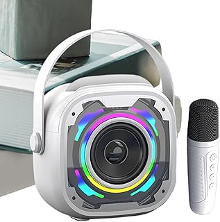 Máquina de karaoke | Máquinas de karaoke para niños con subwoofer pequeño, sistemas PA de mano, boombox al aire libre, equipo de grabación para adultos y niños