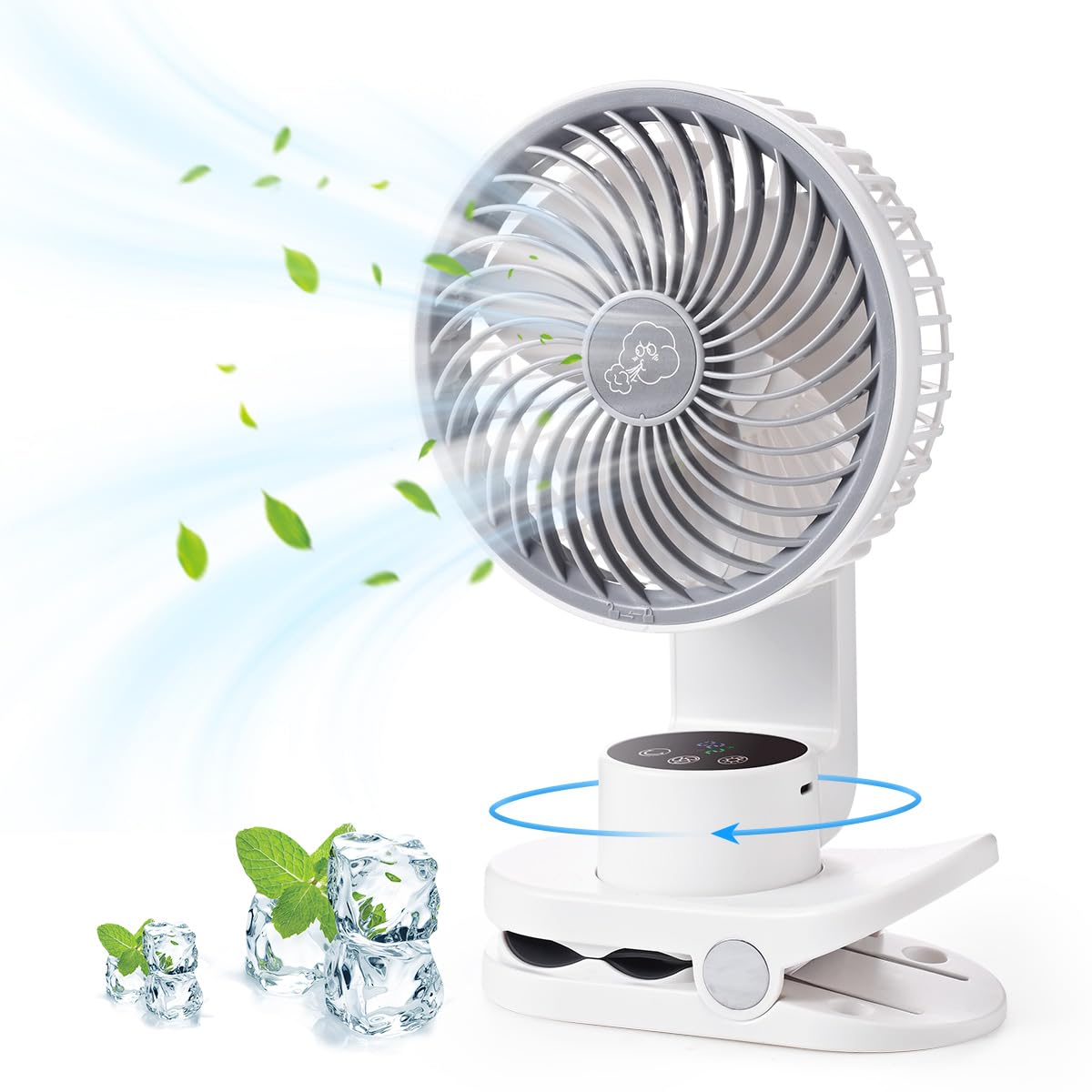 Ventilateur rechargeable nomade avec veilleuse LED pour nuits sous la tente