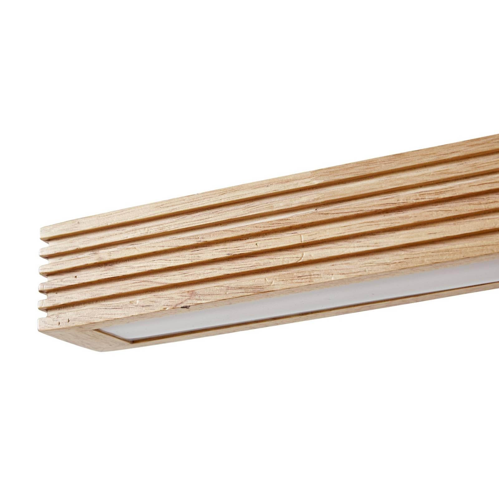 Lucande LED Pendelleuchte Emara dimmbar (Design, Modern) aus Holz (1 flammig) - Hängeleuchte Esstischlampe Hängelampe Wohnzimmerleuchte
