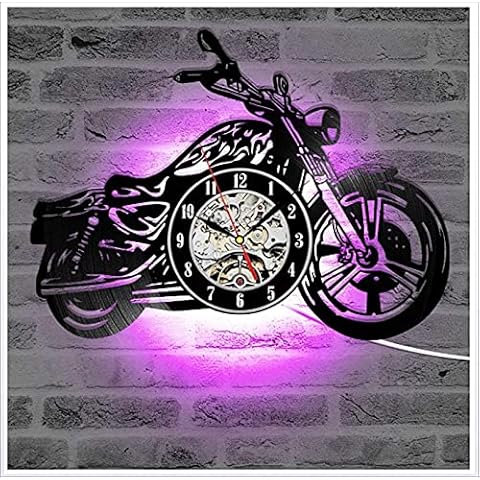 TeenieArt Motores Harley Reloj de Pared de Vinilo Cover