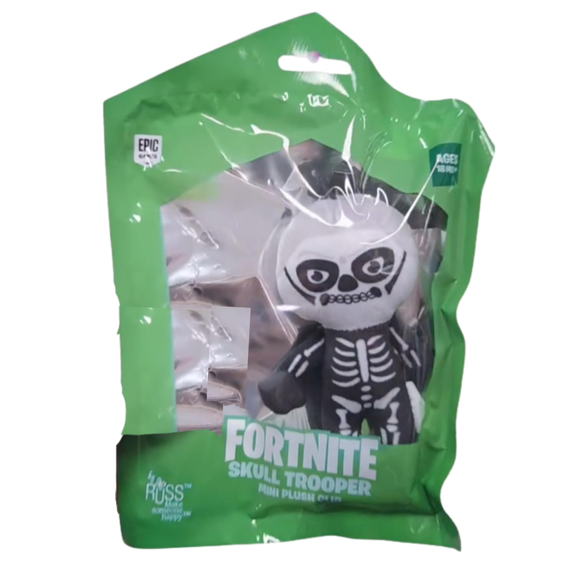 Fortnite 4" 10cm Super Soft Gift Quality Plush Bagclip - Skull Trooper