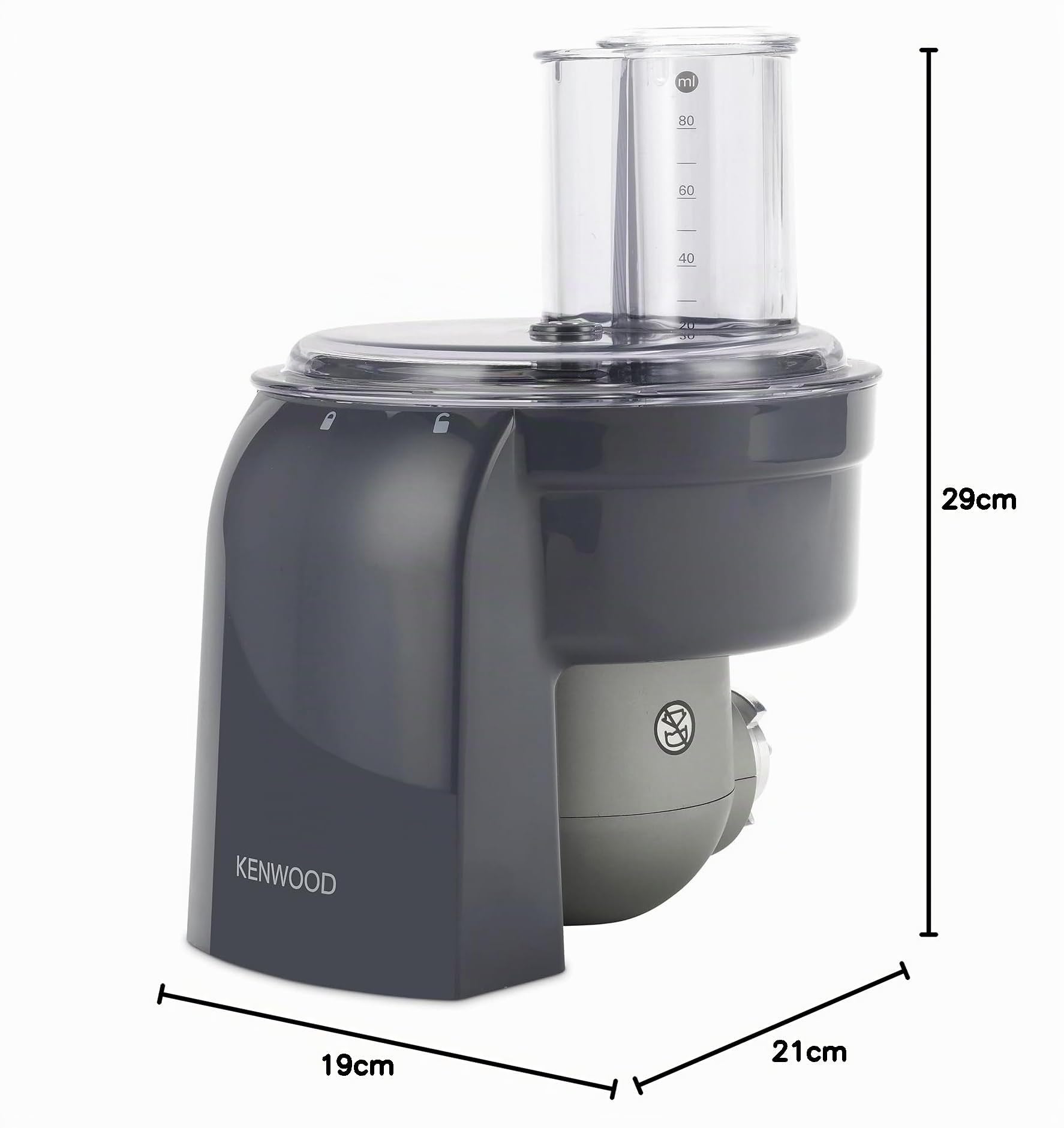 Kenwood Accesorio para Cortar en Dados las Verduras y la Carne, Compatible con el Robot de Cocina Kenwood Chef, Apto para el Lavavajillas, KAX400PL, Negro
