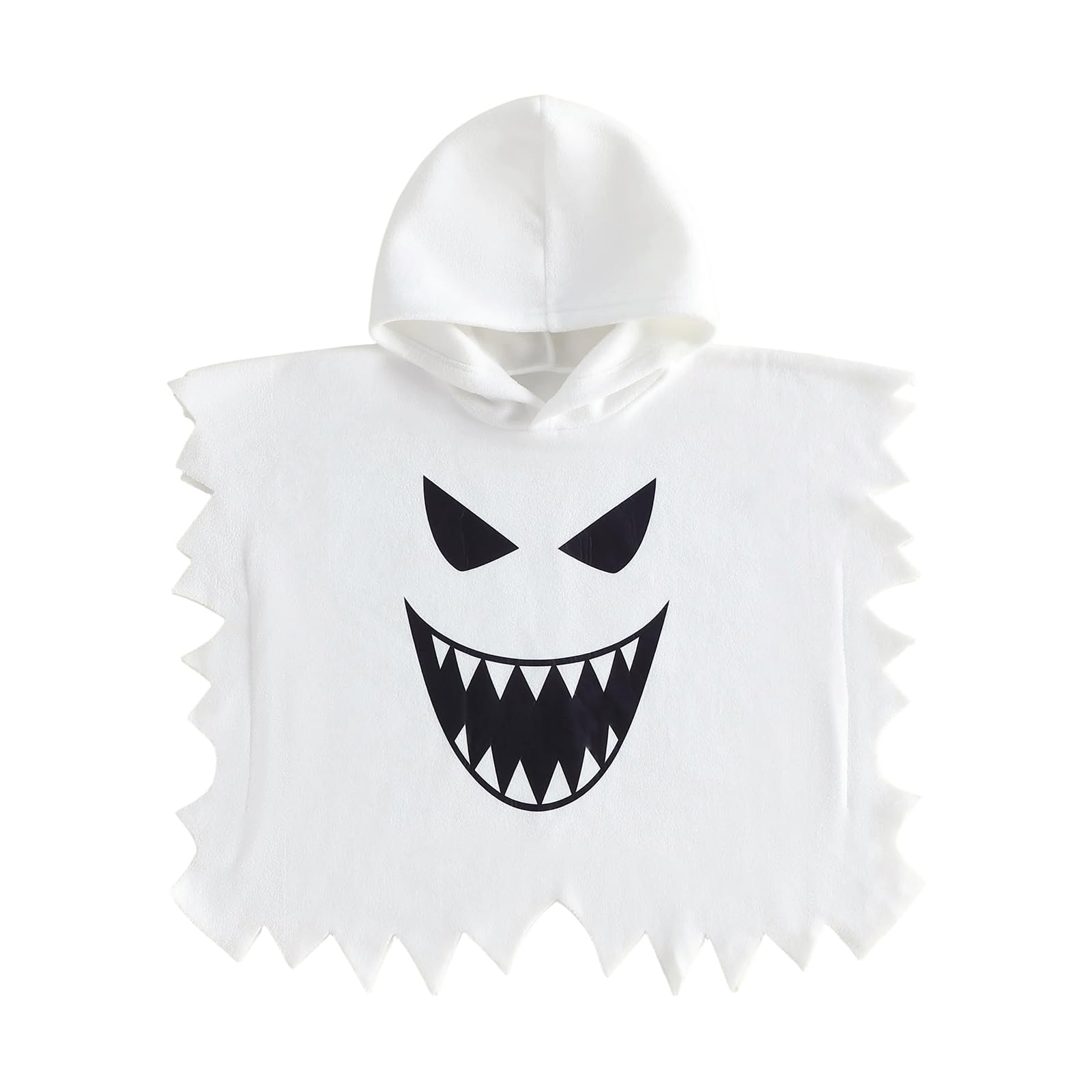 Xeadoffubio 2Pcs Toddler Girls Boys Halloween Ghost Outfits Cape Cloaks Long Pants Set (White B, 18-24 Months)