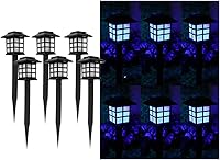 Vista 10 de Luces solares para caminos para exteriores, impermeables, paquete de 2 unidades, luces LED decorativas para exteriores, iluminación de paisaje