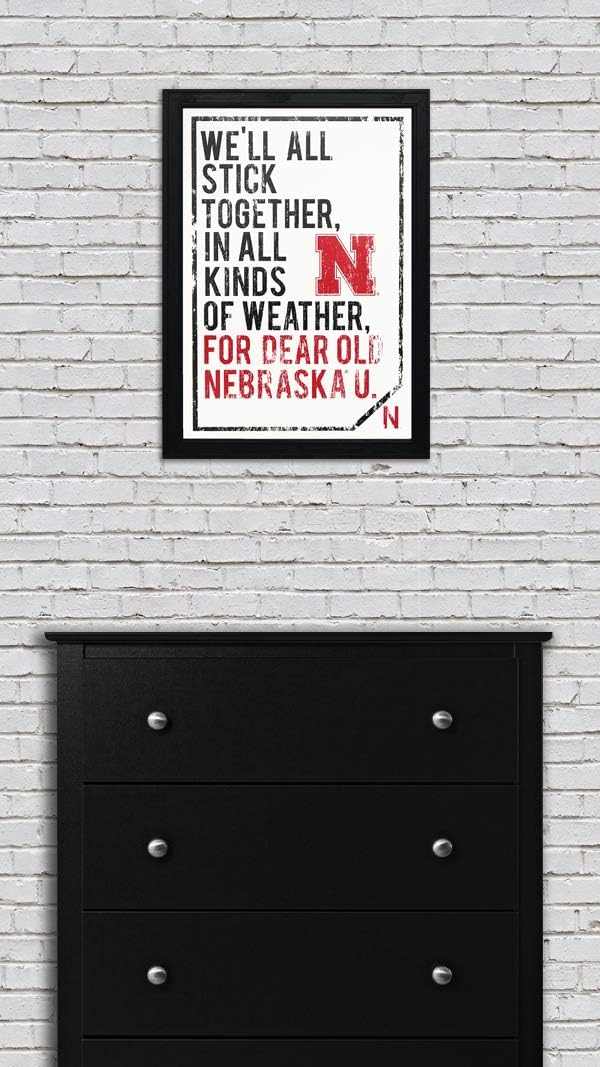 Officially Licensed Nebraska Blackshirts Football Poster Art Print - 13x19" (For Dear Old Nebraska)