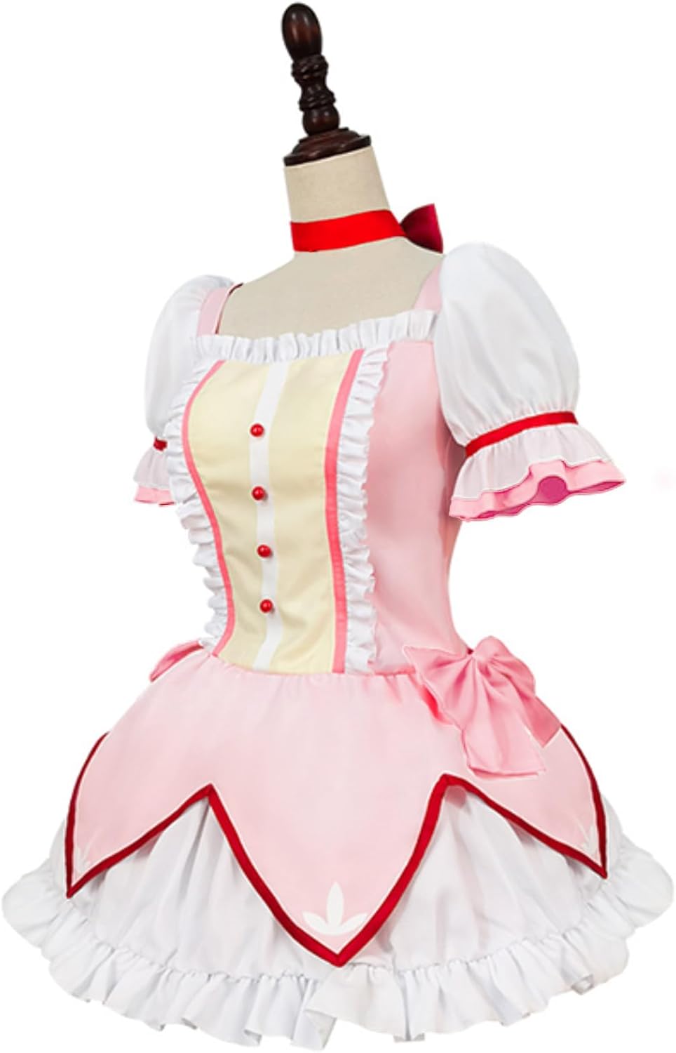 COLSA Women Girls Pink Dress Cosplay Costume Anime Uniform Skirt Halloween Outfits with Gloves Socks - Image 3