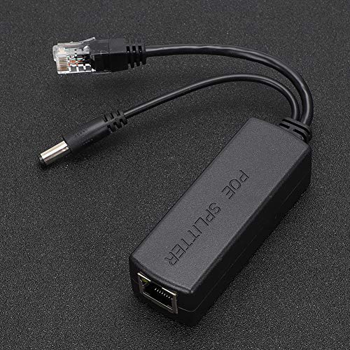 KANASI PoE Splitter 48V a 12V, módulo adaptador de alimentación DC con protección contra rayos para cámaras IP de seguridad miniatura 6