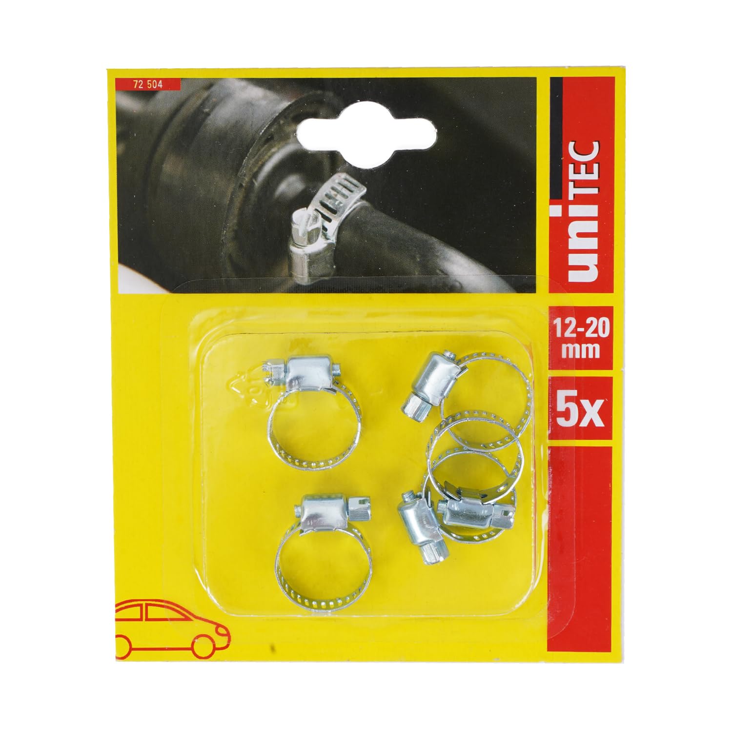 Unitec 72504 Range of Hose Clamps range 12-20 mm
