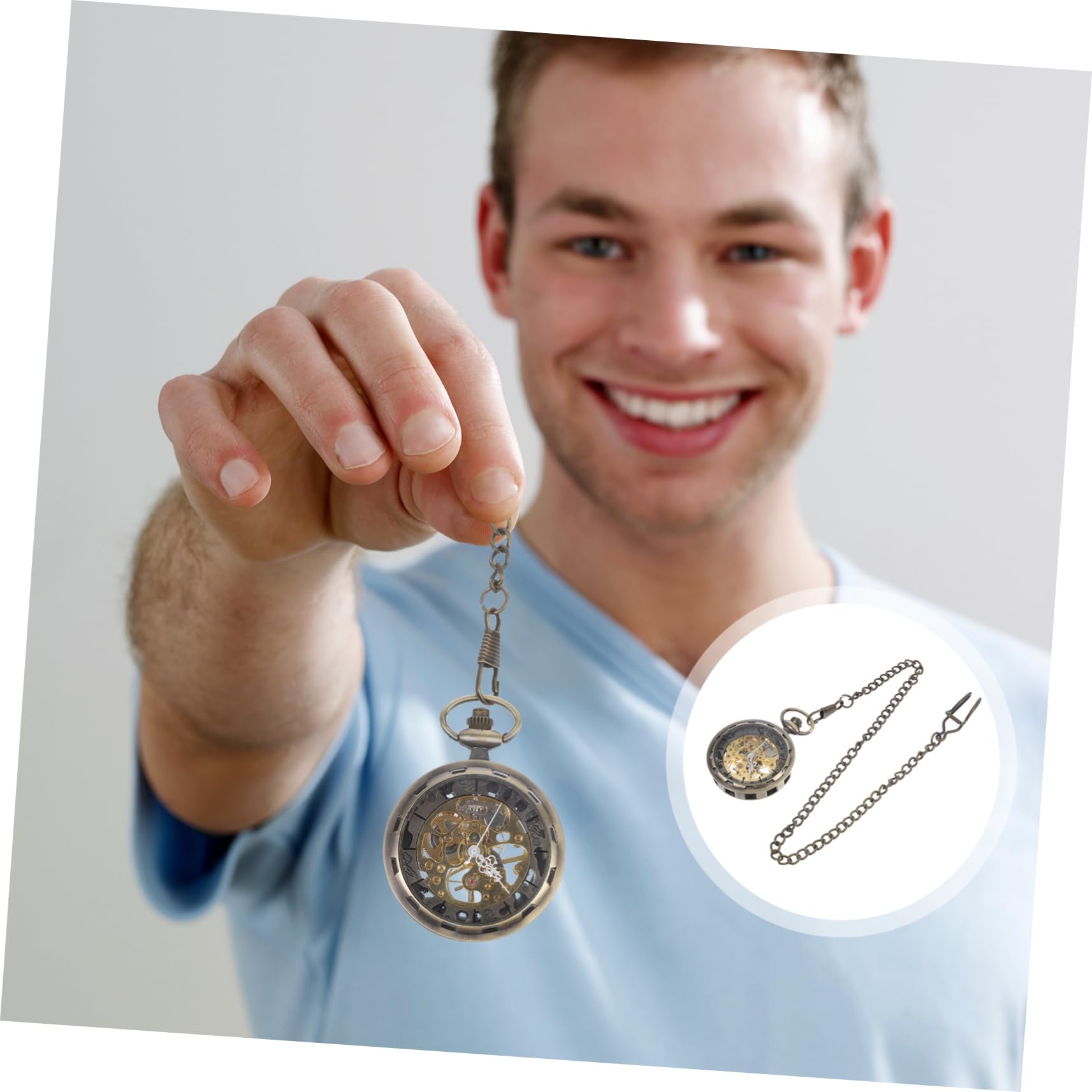 Mikikit durchbrochen Vintage Taschenuhr, Gold, mechanisch, mit Handaufzug