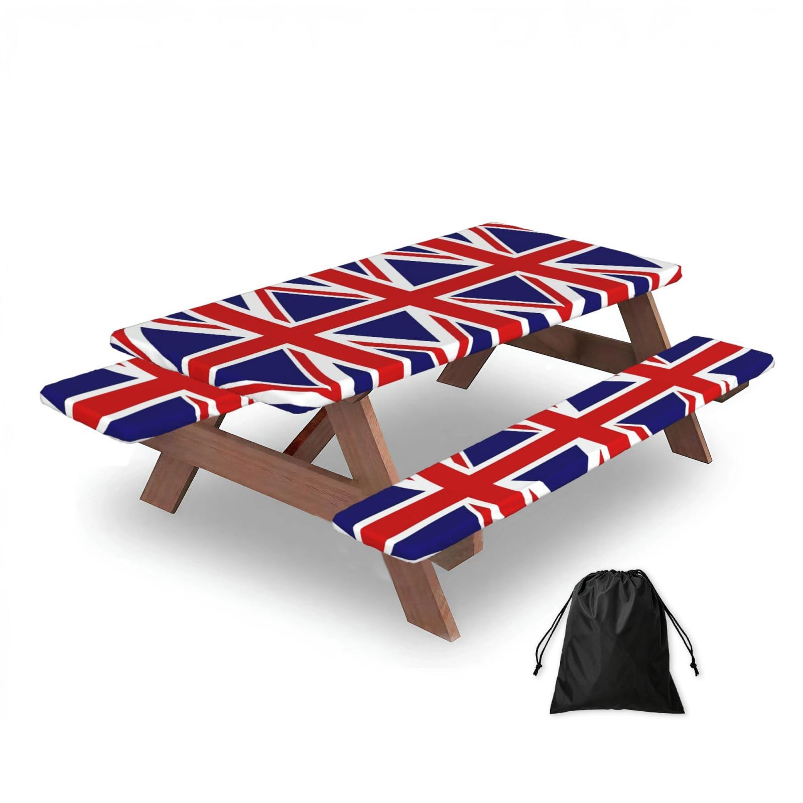 UK Flag Rectangular water-repellent picnic tablecloths, outdoor camping, picnic, BBQ